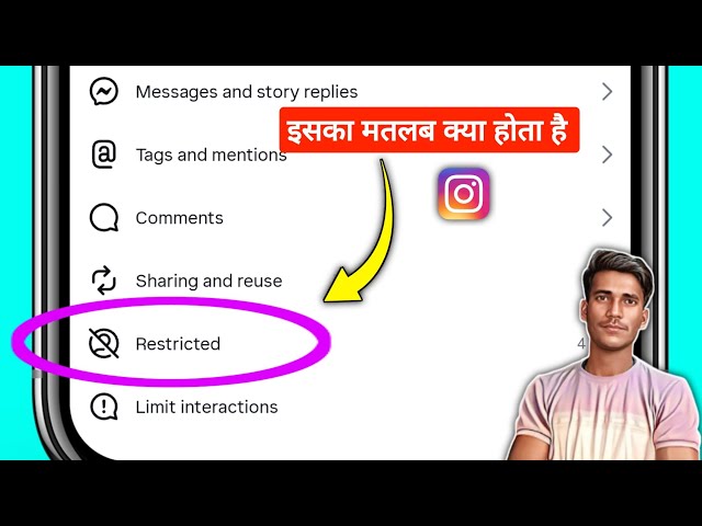 What is the meaning of Restricted? Instagram restricted option