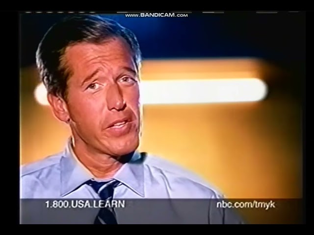 NBC The More You Know PSA feat. Brian Williams (2004)