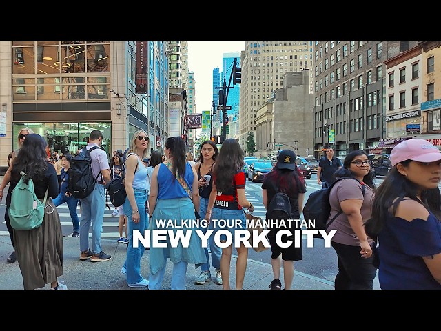NEW YORK CITY WALKING TOUR MANHATTAN 7th Avenue, Columbus Circle, 5th Avenue, Broadway, Union Square