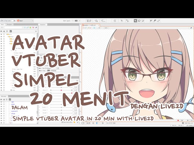 Membuat Virtual Youtuber dalam 20 menit (Live2D Tutorial) [English Sub]