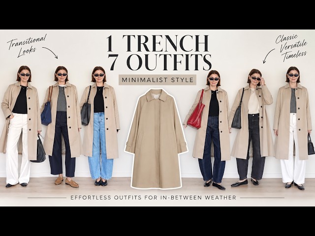 Transitional Trench Coat Outfits | Easy To Recreate Minimal Style