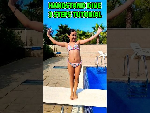 3 STEPS HANDSTAND DIVE TUTORIAL! Come imparare il tuffo Verticale in 3 passi💪 #shorts