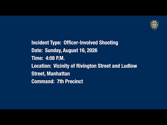 7th Precinct Officer-Involved Shooting August 16, 2026