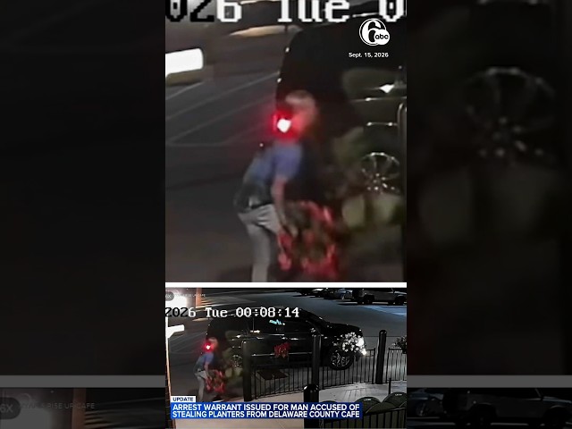 Arrest warrant issued after flower planters stolen from outside nonprofit inclusive cafe in Delco