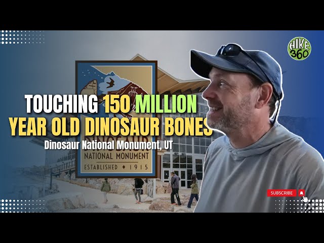 Touching 150 million year old Dinosaur Bones. Dinosaur National Monument, UT (Hike 360° VR Video)