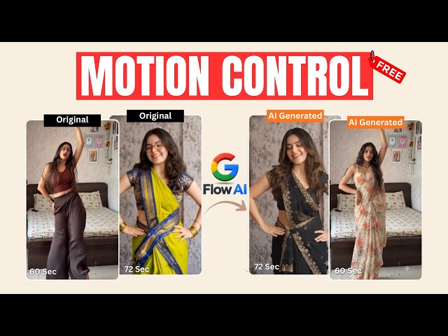 Create 60-Second Motion Control Videos for FREE with Google Flow 🔥 | 100% Working Method + Unlimited