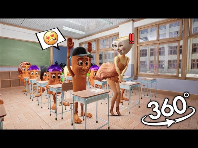 360°  Cappuccino Girl School Teacher! | VR 4K