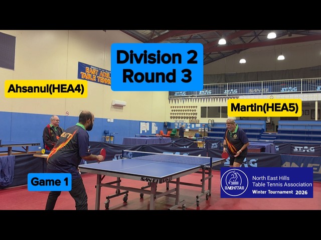Ahsanul(HEA4) vs Martin(HEA5) I NEHTTA Winter Tournament 2026 SA I Division 2 I Round 3
