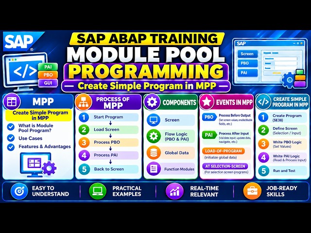 Session 26:   SAP ABAP - Module Pool Programming – Create Simple Program in MPP