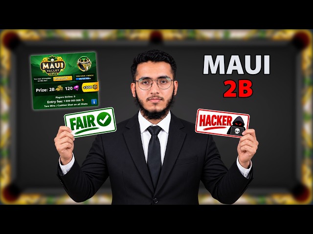 FAIR OR HACKER? OPPONENT ON MAUI 2B 8 BALL POOL 😱‼️