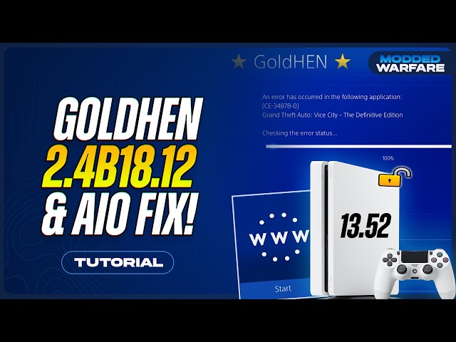 PS4 GoldHEN 2.4b18.12 Released for 13.02 to 13.52 plus AIO Patches for Black Screen & Save fixes!