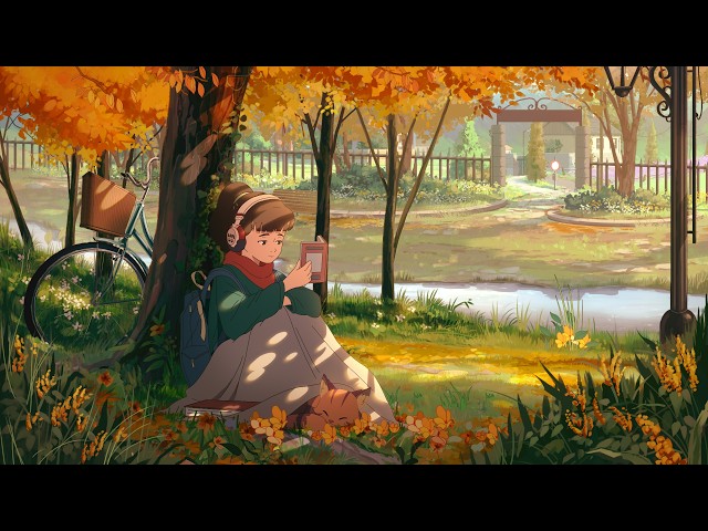 A Book, a Blanket, and the Autumn Breeze 🍂 lofi hip hop [No AI]