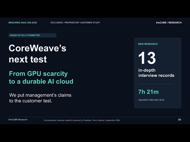 327 | Breaking Analysis | CoreWeave’s next test: From GPU scarcity to a durable AI cloud