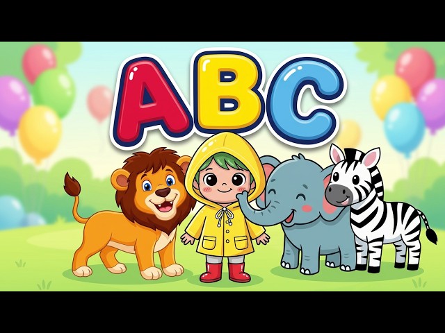 🎵 ABC Song for Kids | Learn A to Z Alphabet with Fun Animals 🌈✨