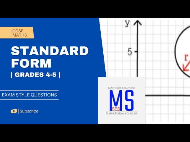 GCSE MATHS REVISION | STANDARD FORM | NUMBER - FOUNDATION TIER | EXAM STYLE QUESTIONS