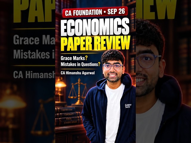 CA Foundation Economics Paper Review Sep 2026 | CA Himanshu Agarwal