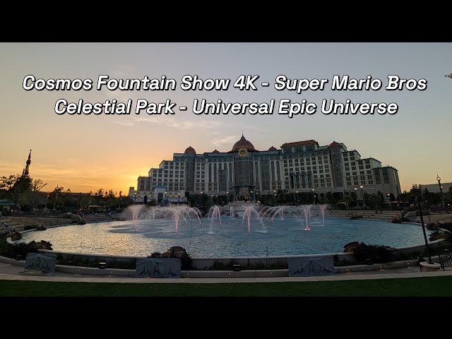 Cosmos Fountain Show 4K - Super Mario Bros - Celestial Park - Universal Epic Universe