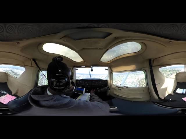 First Solo Flight 360 Video - Pattern Work at KFUL ATC Audio