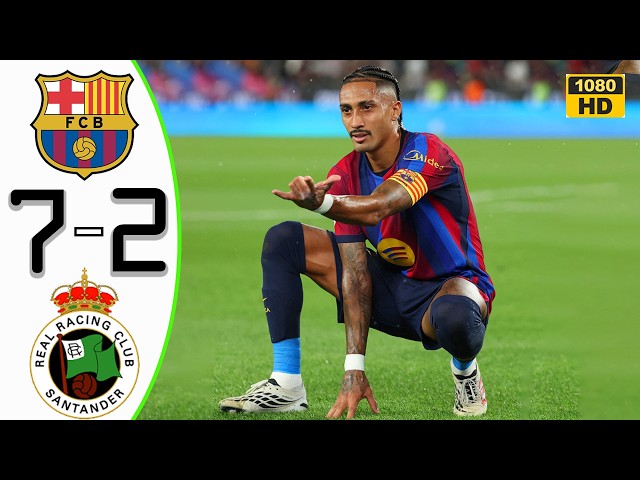 Barcelona vs Racing Santander 7-2 Highlights Destroyed & All Goals 2026 HD