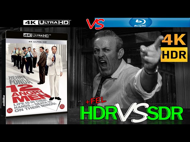 12 Angry Men 1957 HDR ANALYSIS 4K UHD Blu Ray REVIEW vs 1080p BD SDR 100nits #TRUE_DIFFERENCE