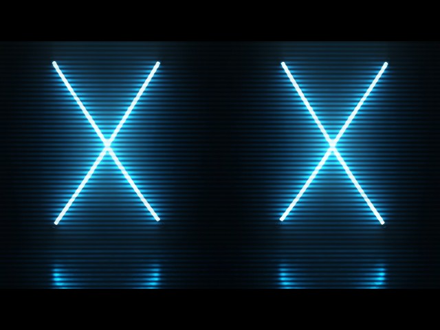 Blue Neon X Motion Background Video 4K - 1 Hour Futuristic Screensaver Loop