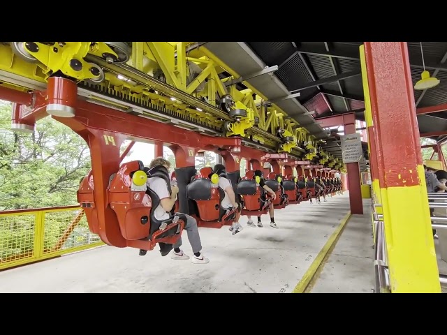 THE FLASH: Vertical Velocity Off Ride - Six Flags Great America - Copyright Free Footage