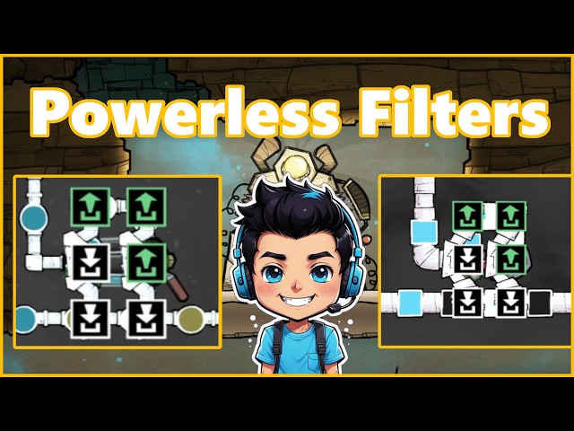 Oxygen Not Included: Powerless Filter Tutorial (Gas & Liquid)