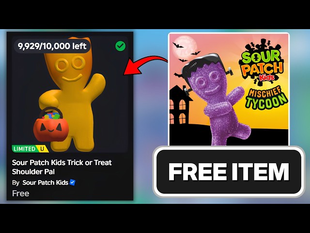Free Sour Patch Kids Trick or Treat Shoulder Pal UGC Limited (How to Get!)