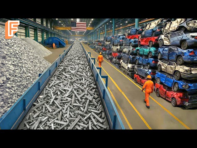 How Millions Of Old Cars Are Recycled Into New Steel | Massive Car Recycling Line