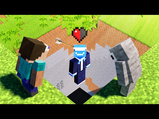 Minecraft But When You Take Damage The Chunk DISAPPEARS
