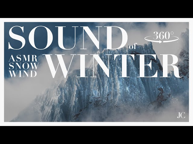 Winter Sound. ASMR with snow in cold ambience VR. Gentle footspets, wind & white noise in 4k