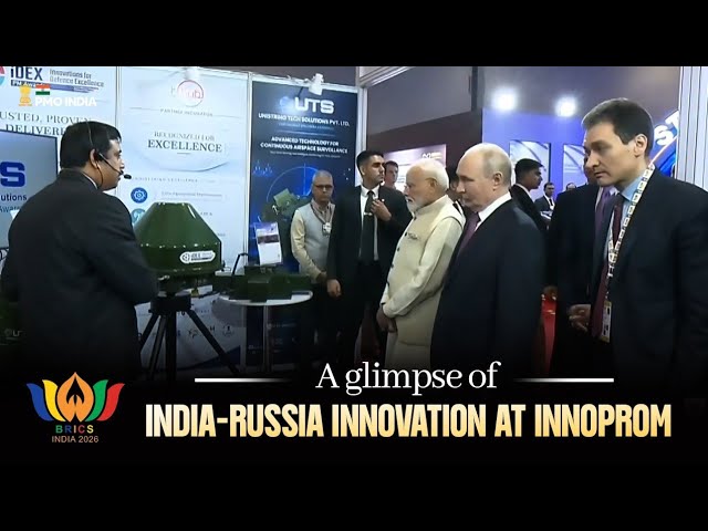 PM Modi, President Putin visit INNOPROM exhibition at Bharat Mandapam