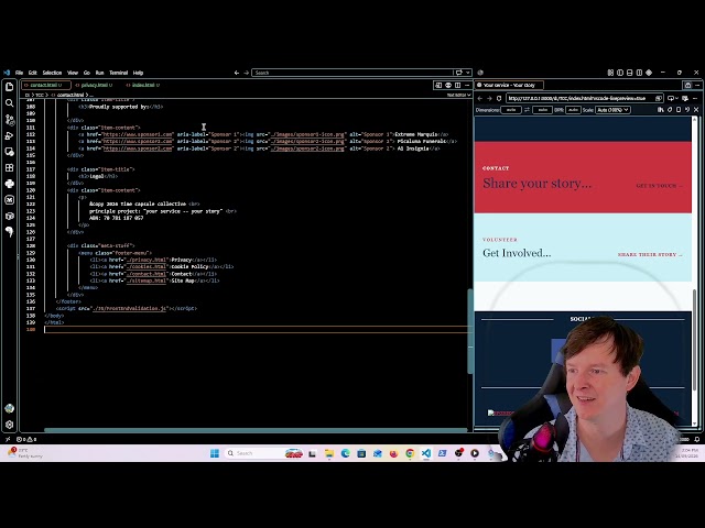 Developing a website with HTML and CSS