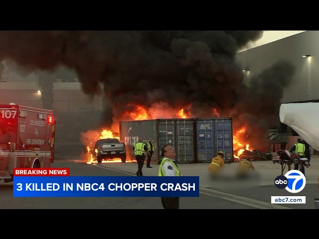 3 killed after NBC4 helicopter crashes near deadly LA bus accident