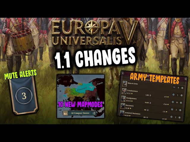 The biggest army rebalance is coming to EU5 1.1