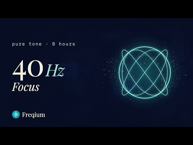 40 Hz Pure Tone | 8 Hours of Focus | A Universe of Sacred Geometry & Grid Light