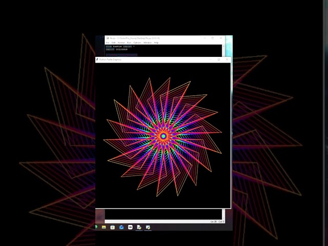 Crazy Python Illusion Code! Multi-Color Turtle Graphics 🎨🔥