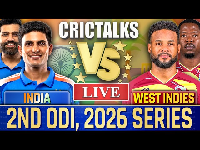 🔴 Live: IND vs WI, 2nd ODI, Live Commentary | 2026 Series, Cricket Live Match Today Score, 1st Inn