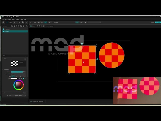 Conectando MadMapper al proyector