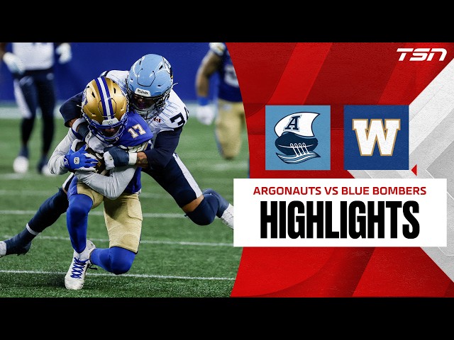 CFL WEEK 17: Toronto Argonauts vs. Winnipeg Blue Bombers | Full Highlights