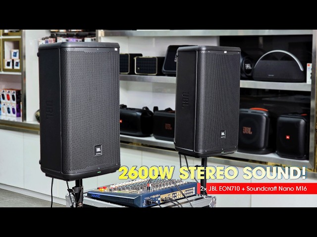 2600W STEREO SOUND! | 2× JBL EON712 + Soundcraft Nano M16