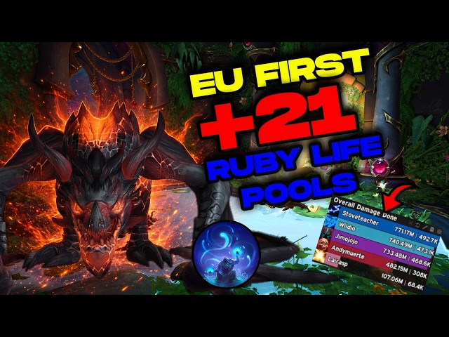 0.4s LEFT! EU FIRST +21 RUBY LIFE POOLS | Elemental Shaman POV