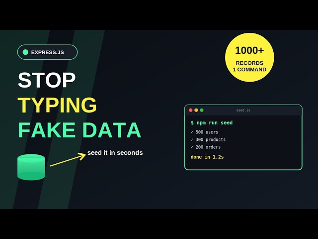 12. How to Seed a Database in Express.js (Node.js Tutorial) | Learn Express.js