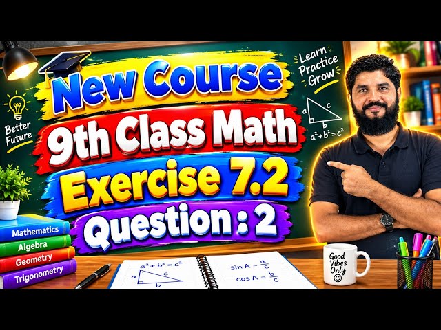 9th Class Math Exercise 7.2 Question 2 | Coordinate Geometry | New Course | Complete Solution -Hilal