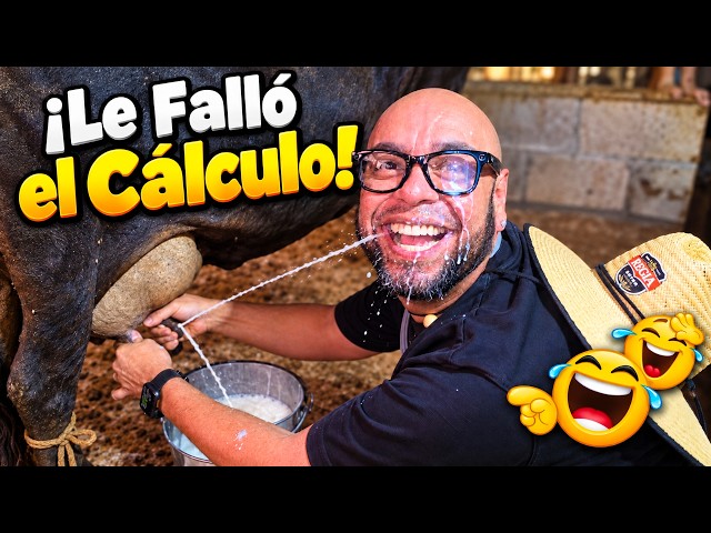 Tomando leche directa de la vaca | Eduardo Terminó Bañando en leche 🤣