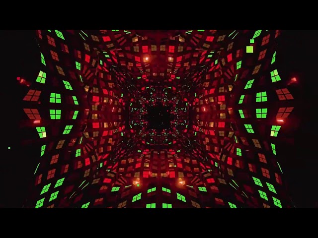 VJ Loop Deep Red Neon Tunnel Effect