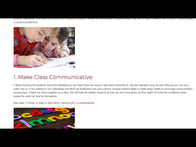 4 Positive Ways to Motivate Students in the Kindergarten Classroom | ITTT TEFL BLOG