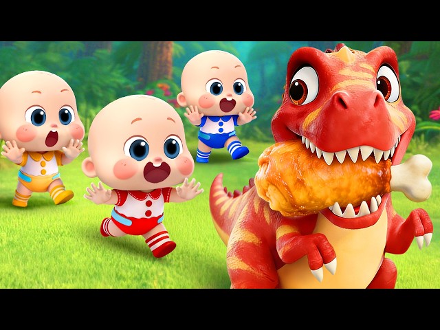 Let's Chase Dinosaurs | Dinosaur Story for Kids | Learn Colors | Nursery Rhyme & Kids Song | BabyBus