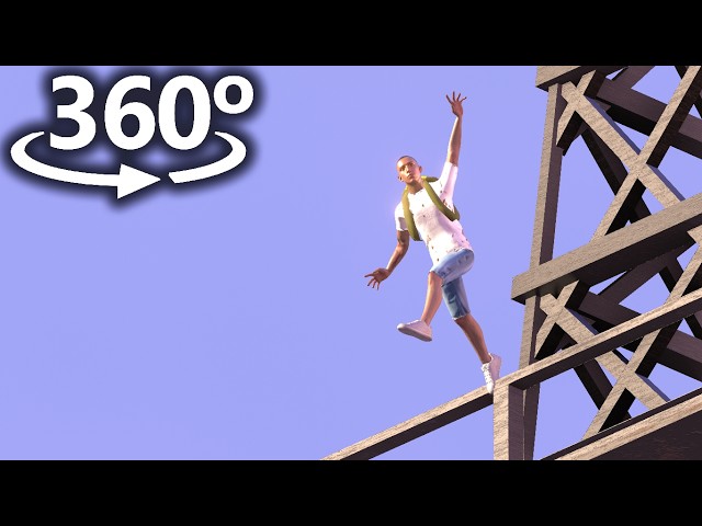 EXTREME TOWER FALL in 360° | VR / 4K