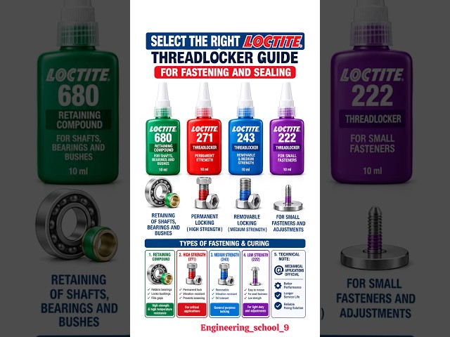 Loctite Threadlocker Guide: 680 vs 271 vs 243 vs 222 | Which One Should You Use?⚙️😱